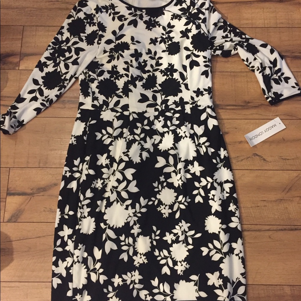 Maggy London black/white print dress